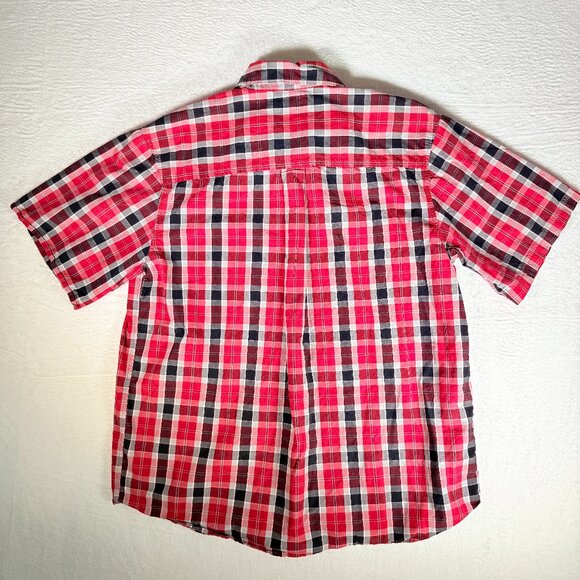 Ecko Unltd Classic Material Shirt Men L Short Sleeve Plaid Button Collar Pocket - Picture 2 of 6